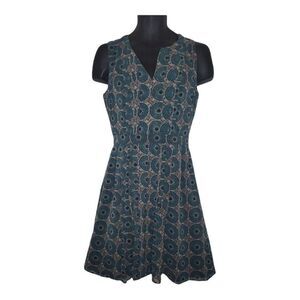 Halogen Sheath Dress Women Sz M Mini Sleeveless Mini Geometric Print Boho‎